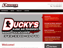 Tablet Screenshot of duckysmarineandpowersports.com